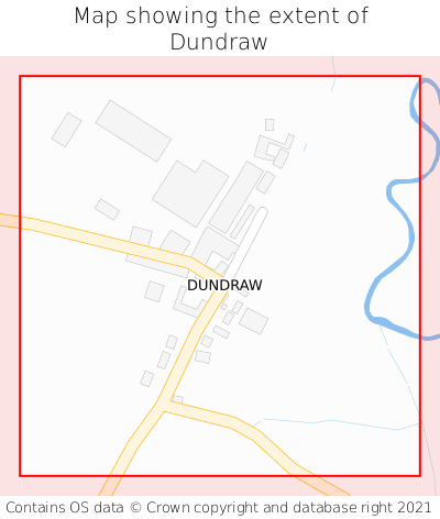 Map showing extent of Dundraw as bounding box