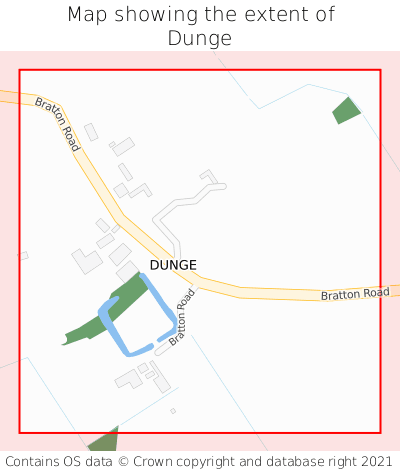 Map showing extent of Dunge as bounding box