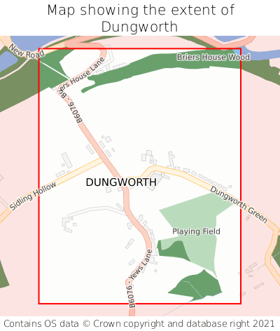 Map showing extent of Dungworth as bounding box