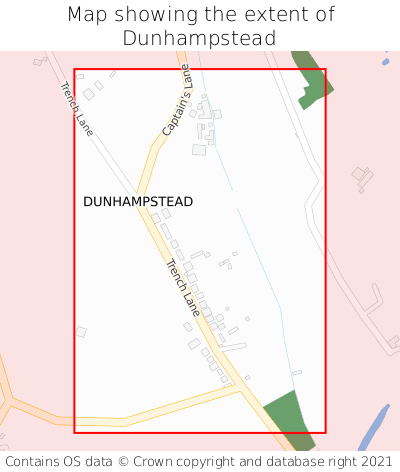 Map showing extent of Dunhampstead as bounding box