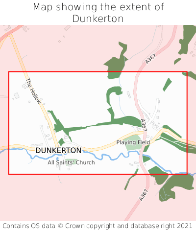 Map showing extent of Dunkerton as bounding box