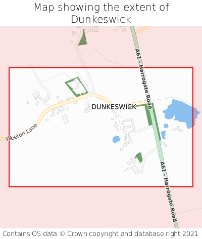 Map showing extent of Dunkeswick as bounding box