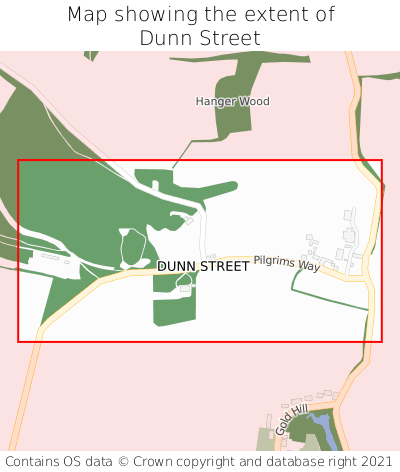 Map showing extent of Dunn Street as bounding box