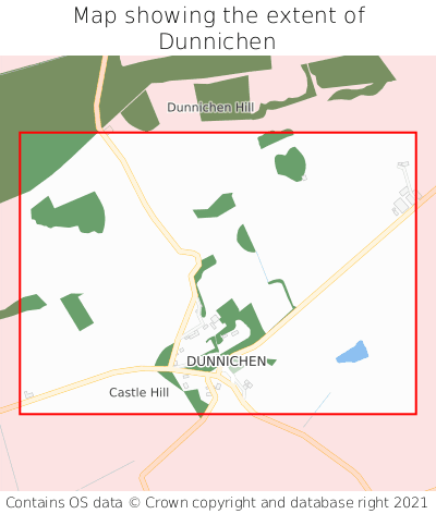 Map showing extent of Dunnichen as bounding box