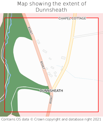 Map showing extent of Dunnsheath as bounding box