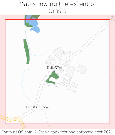 Map showing extent of Dunstal as bounding box