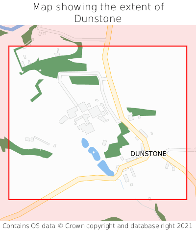 Map showing extent of Dunstone as bounding box