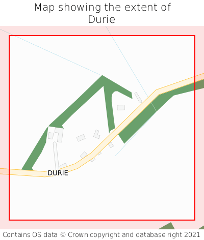 Map showing extent of Durie as bounding box