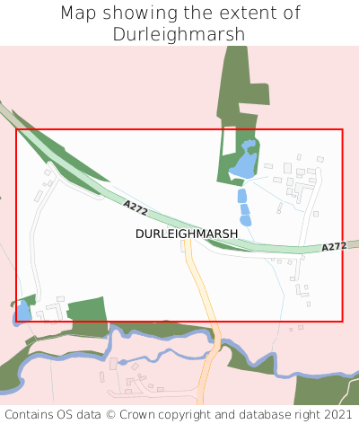 Map showing extent of Durleighmarsh as bounding box