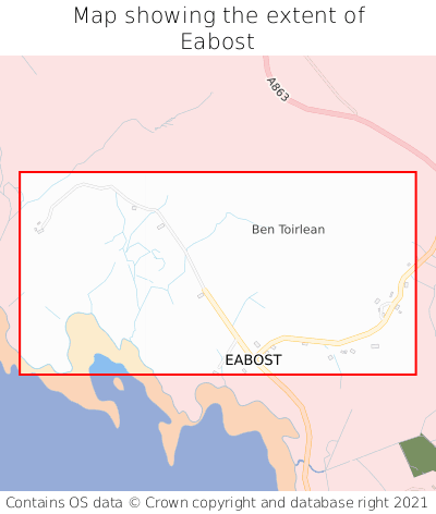 Map showing extent of Eabost as bounding box
