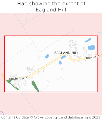 Map showing extent of Eagland Hill as bounding box