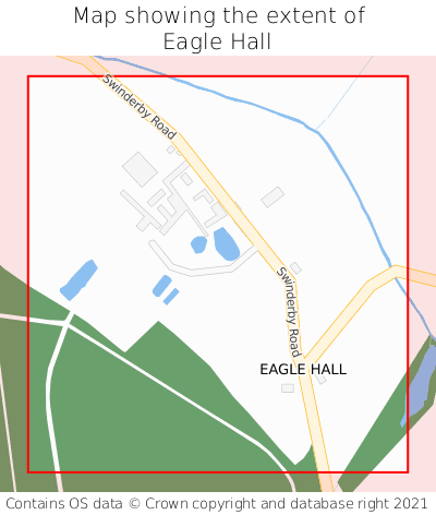 Map showing extent of Eagle Hall as bounding box