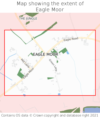 Map showing extent of Eagle Moor as bounding box