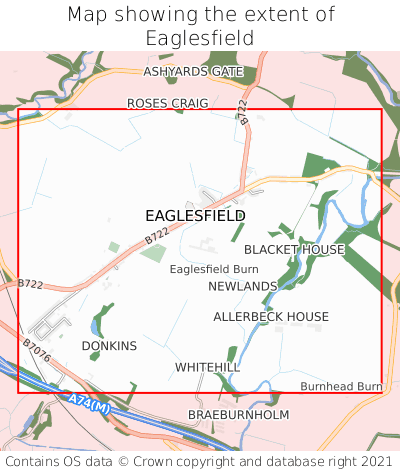 Map showing extent of Eaglesfield as bounding box