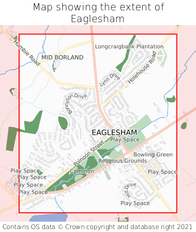 Map showing extent of Eaglesham as bounding box