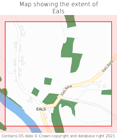 Map showing extent of Eals as bounding box