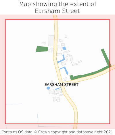 Map showing extent of Earsham Street as bounding box