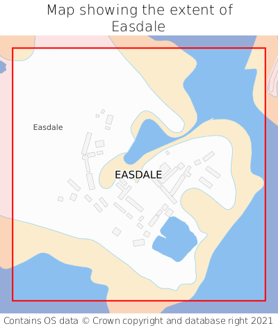 Map showing extent of Easdale as bounding box