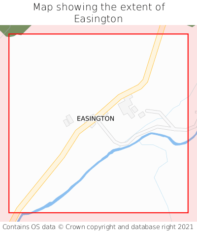 Map showing extent of Easington as bounding box