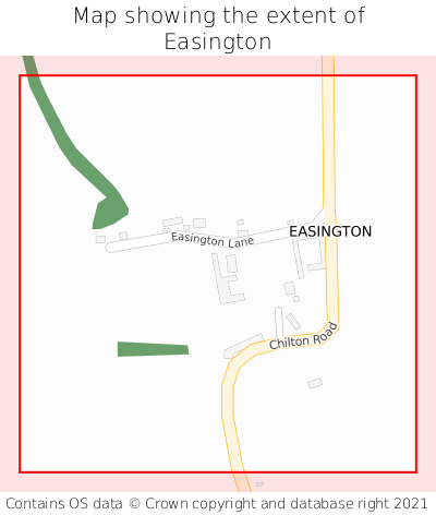 Map showing extent of Easington as bounding box