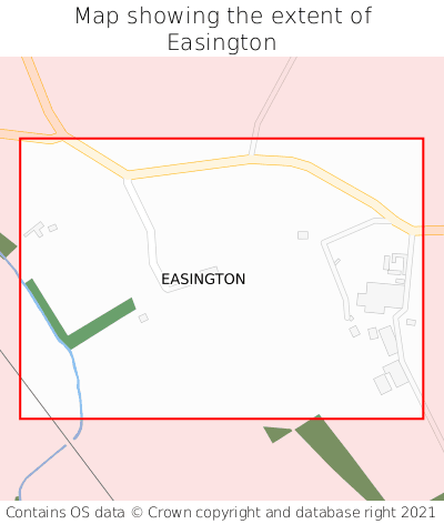 Map showing extent of Easington as bounding box