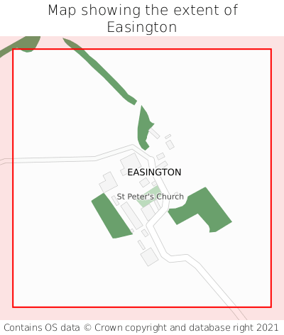 Map showing extent of Easington as bounding box