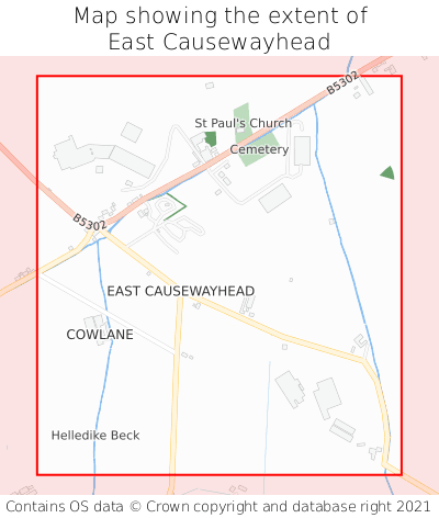 Map showing extent of East Causewayhead as bounding box