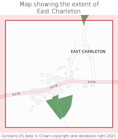 Map showing extent of East Charleton as bounding box