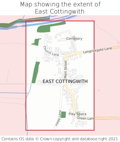 Map showing extent of East Cottingwith as bounding box