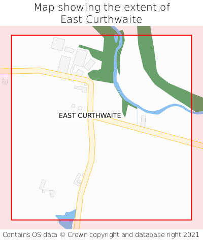 Map showing extent of East Curthwaite as bounding box