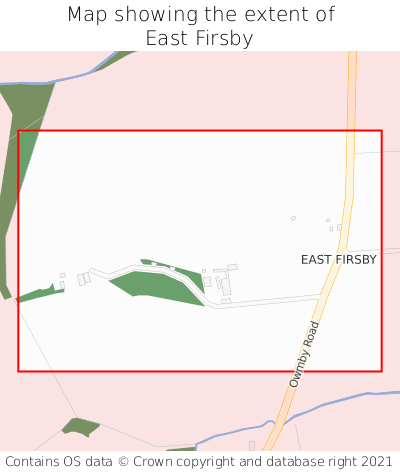 Map showing extent of East Firsby as bounding box