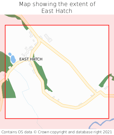 Map showing extent of East Hatch as bounding box