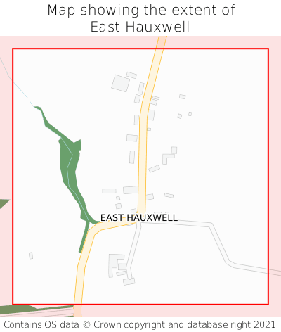 Map showing extent of East Hauxwell as bounding box
