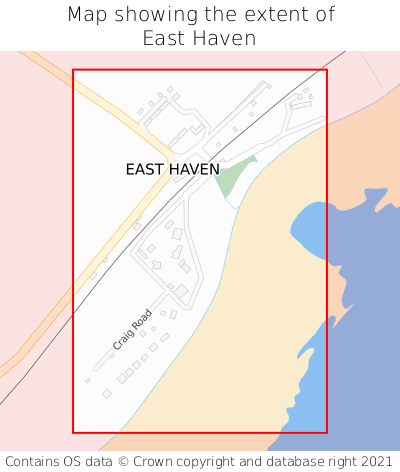 Map showing extent of East Haven as bounding box