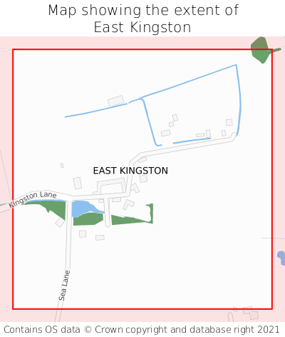 Map showing extent of East Kingston as bounding box