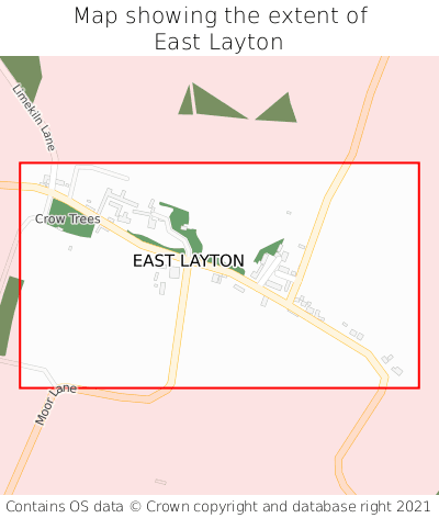 Map showing extent of East Layton as bounding box