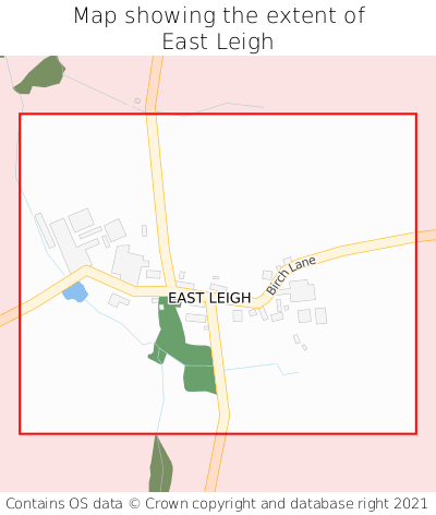 Map showing extent of East Leigh as bounding box