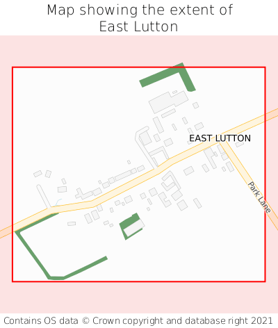 Map showing extent of East Lutton as bounding box