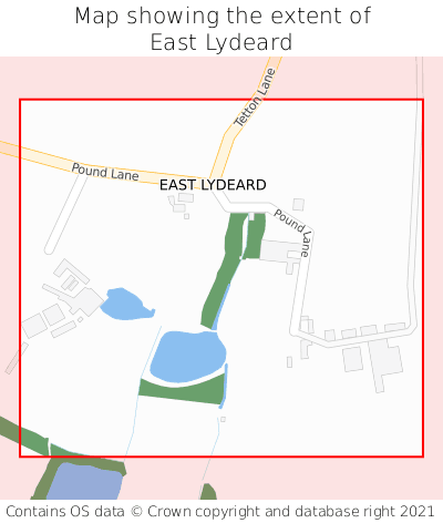 Map showing extent of East Lydeard as bounding box