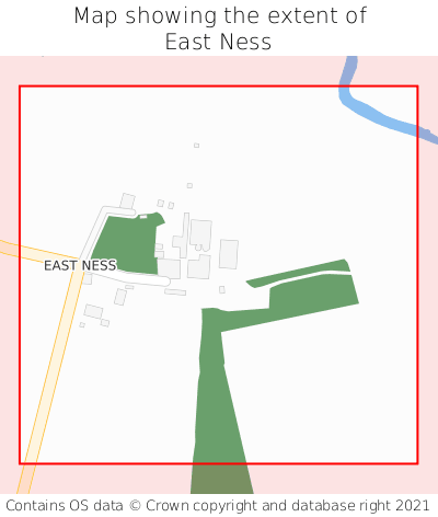 Map showing extent of East Ness as bounding box