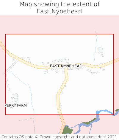 Map showing extent of East Nynehead as bounding box