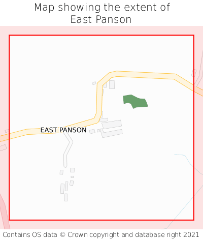 Map showing extent of East Panson as bounding box