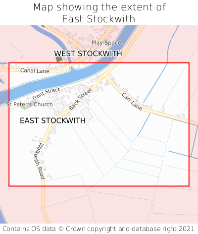 Map showing extent of East Stockwith as bounding box
