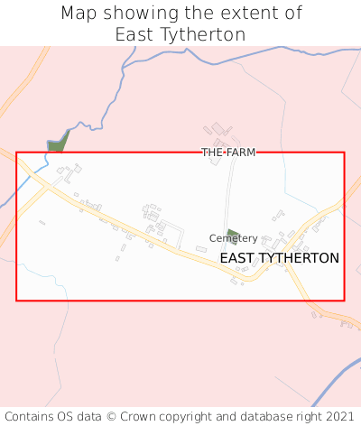 Map showing extent of East Tytherton as bounding box