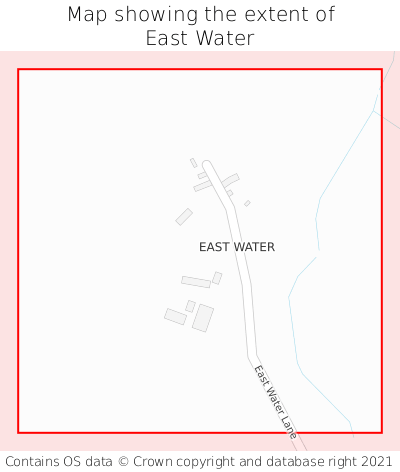 Map showing extent of East Water as bounding box