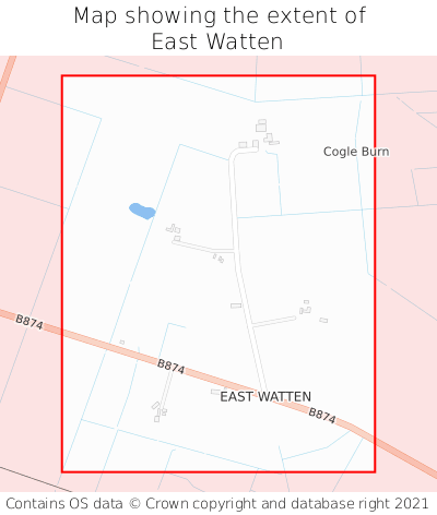 Map showing extent of East Watten as bounding box
