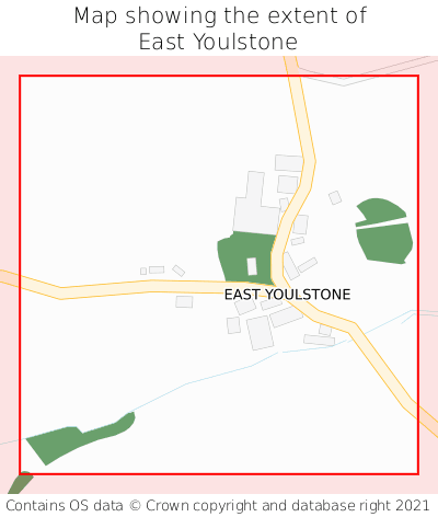 Map showing extent of East Youlstone as bounding box