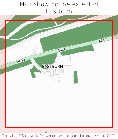 Map showing extent of Eastburn as bounding box
