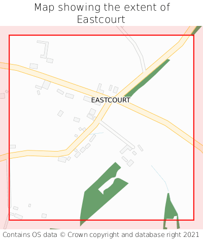 Map showing extent of Eastcourt as bounding box