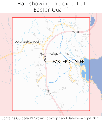 Map showing extent of Easter Quarff as bounding box
